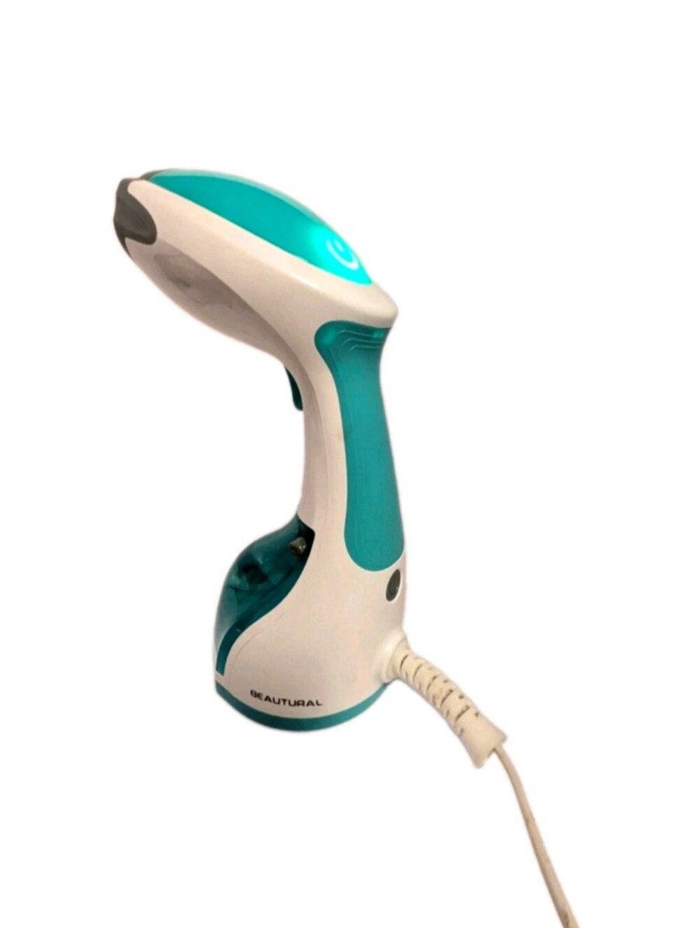 Teal & White Handheld Garment Steamer